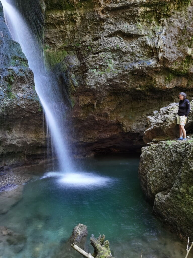 Der schönste Hinanger Wasserfall auf der gesamten Wanderung