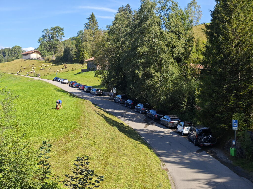 Parkplatz Hinanger Wasserfälle - das ist der Beste